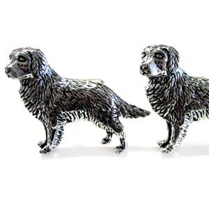 Golden Retriever Cufflinks — Handcrafted English Pewter